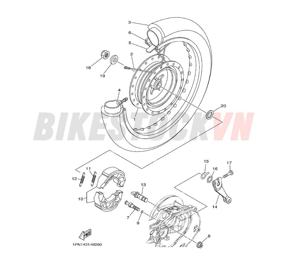 REAR WHEEL FOR SPOKE WHEEL (1PN1/3)